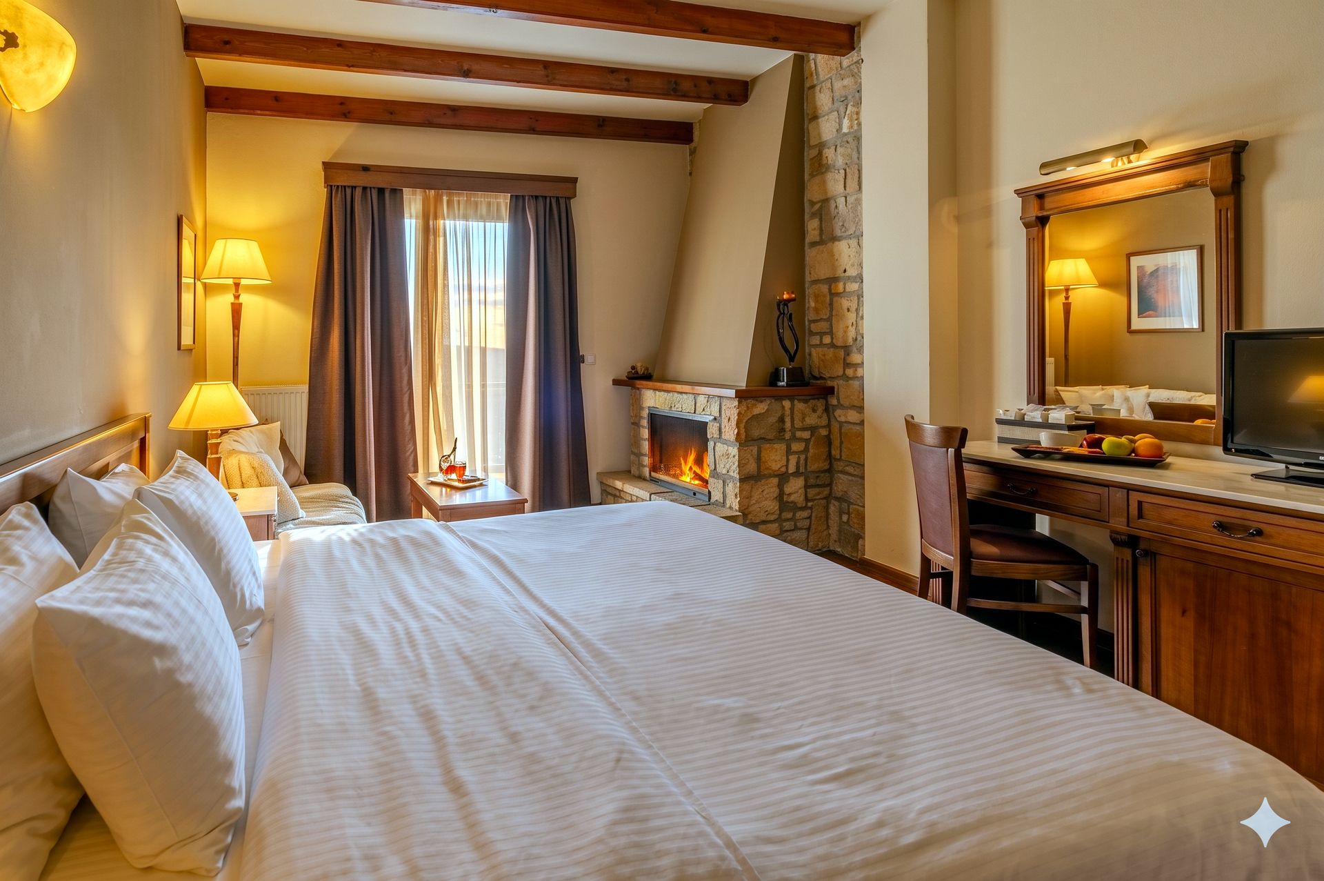 Alpine Glow Junior Suite-Fireplace